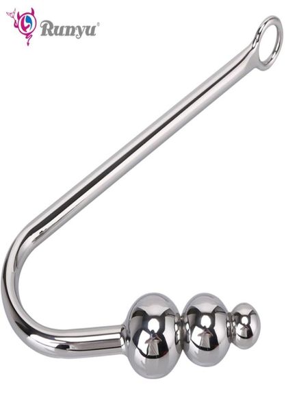 Gancho anal plugue de metal com buraco de bola dilatador de bunda massageador de próstata brinquedo sexy exótico para homem masculino bdsm jogo beleza items6655516