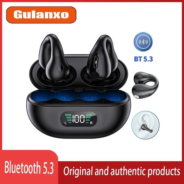 Cuffie Gulanxo Q80 auricolari Bluetooth wireless conduzione ossea esercizio auricolari da corsa con microfono per alta definizione