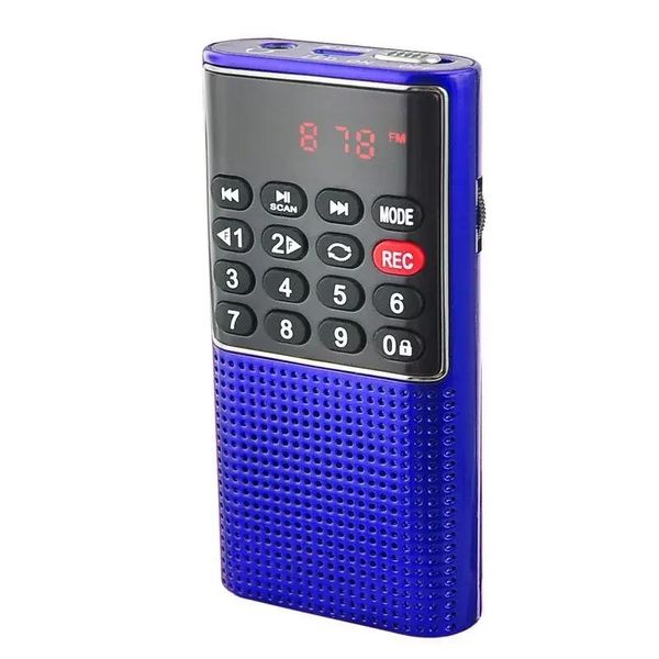 Rádio portátil mini rádio digital fm usb tf mp3 player alto-falante bateria recarregável ao ar livre pequeno alto-falante com chave de bloqueio