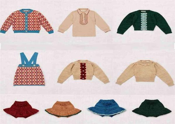 Misha e Puff Bambina Maglioni lavorati a maglia vintage Bellissimo bambino Top invernali Gonne Fasion per bambina 2106194441411