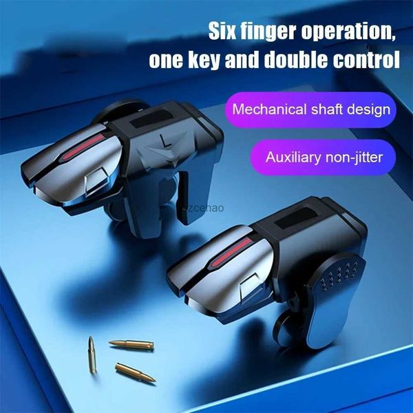 Игровые контроллеры Джойстики G21 Триггер для телефона Android Игровой контроллер Мобильный телефон Игровой триггер Геймпад Джойстик 6-пальцевая прицельная стрельба Кнопка L1 R1