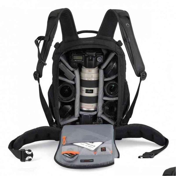 Accesorios para bolsas de cámara Lowepro Side 400 Aw II P O Genuino Digital SLR Travel Trípode Lente Mochila para Aa220324 Cámaras de entrega de gotas Dhezz