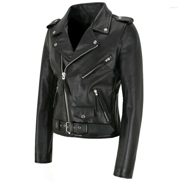 Jaquetas femininas Mulheres Punk Leather Blazer Zipper Motorycle Jaqueta Outwear Overcoat S-XXXL Bomber