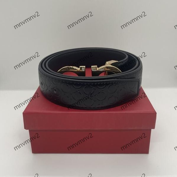 2J06 2023 Con scatola Cintura da uomo di design per uomo Lusso FeRAgAmOly Cinture da uomo d'affari Cinture da donna Cintura con fibbia in metallo nero Regali di moda w7
