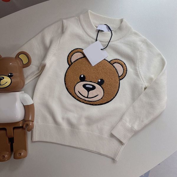 Maglioni per bambini Designer Maglioni invernali caldi per bambini Vestiti per ragazze Felpe con cappuccio per bambini Bambini di lusso a maniche lunghe Felpe con orso di cartone animato per bambini esskids kalekids-6