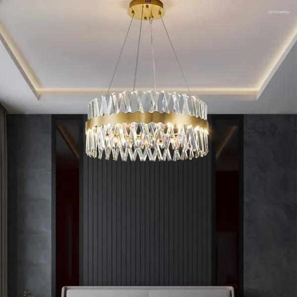 Pendelleuchten Angelschnur Rücklicht Luxus Kristall Kronleuchter Wohnzimmer Schlafzimmer Esszimmer Arbeitszimmer Lampe
