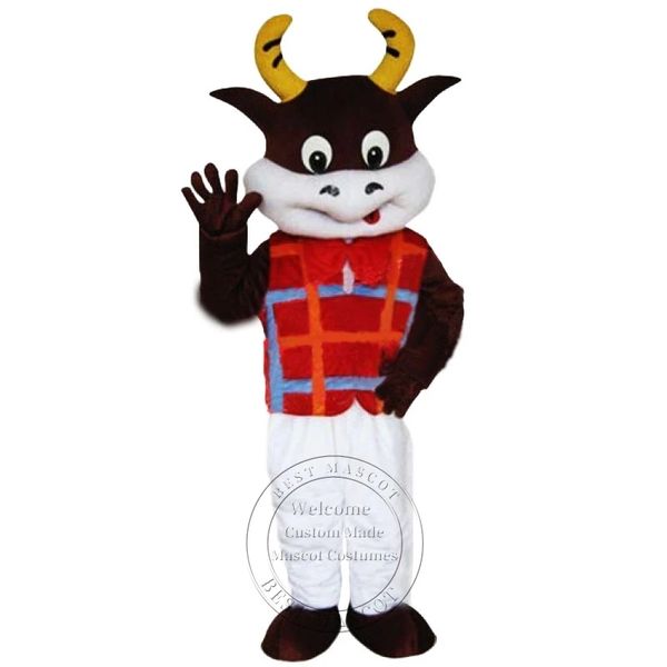 Halloween Neues erwachsenes freundliches Kuh-Maskottchen-Kostüm für Party-Cartoon-Figur-Maskottchen-Verkauf, kostenloser Versand, Unterstützung der Anpassung