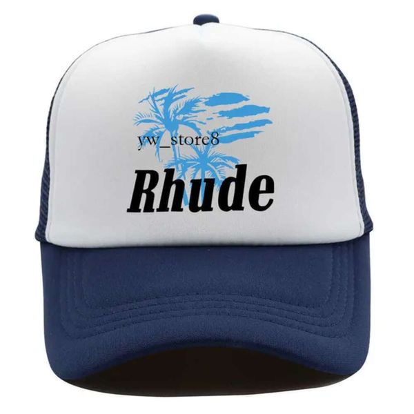 Rhude Ball Caps moda markası Rhude şapka baskılı Amerikan kamyon şapkası bahar ve yaz çiftleri çok yönlü güneş vizor şapka boş zaman sporu beyzbol şapkası tasarımcısı rhude 1910