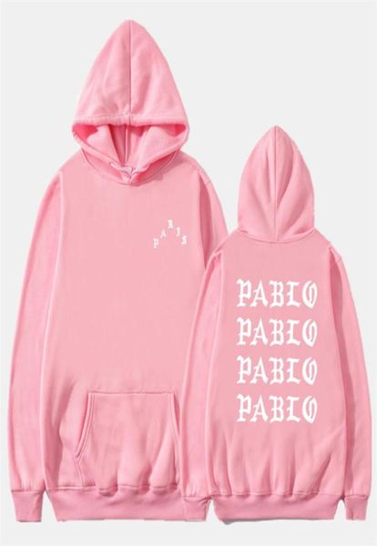 Moda Kapalı Sonbahar Kış Sweatshirts Erkekler Komik Mektup Hoodies Pablo Hoodie Sweatshirt Hip Hop Polar Külot Tops1306743