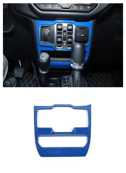 Pannello di controllo della finestra ABS Accessori per la decorazione degli interni per Jeep Wrangler JL JT 2018 UP Blue8413576