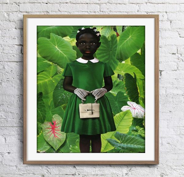 Ruud van Empel Standing In Green Green Dress Kunstposter, Wanddekoration, Bilder, Kunstdruck, Heimdekoration, Poster, ohne Rahmen, 16 24 36 47 Zoll 8540149
