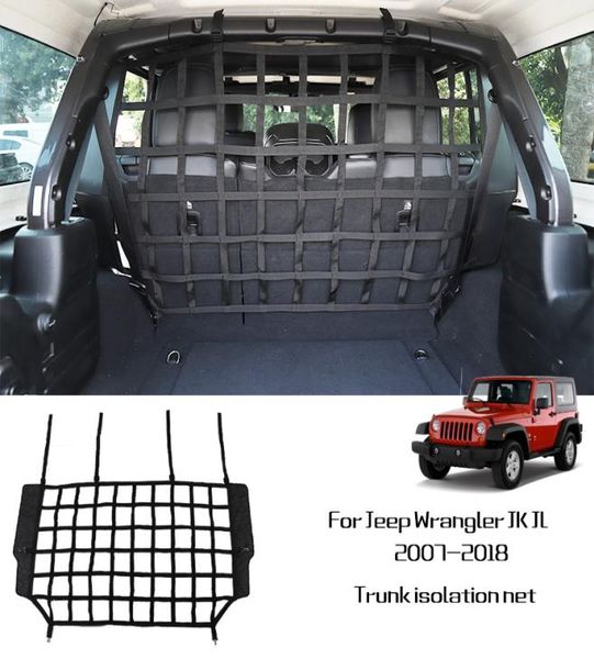 Rete di separazione per animali domestici nera Rete di sicurezza per il carico del bagagliaio di un'auto per Jeep Wrangler JK JL 20072018 Accessori per auto presa di fabbrica2806693