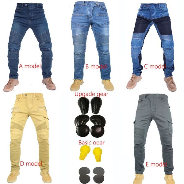 Homens jeans coleção clássico denim ugb06 pk718 pk719 zip calças da motocicleta pantalones motocicleta hombre penas jeans engrenagens 240112