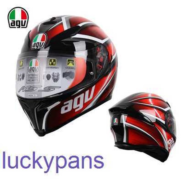 K5 S Herren und Damen Dual Lens AGV Four Seasons Sportwagen Motorrad Pendler Fiberglas Helm Sicherheit UY4D