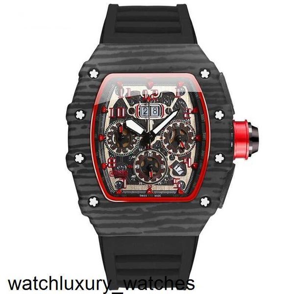 Richardmill Modedesigneruhren Herren Automatik Quarzuhr Mclaren Marke Sport Herren Armbanduhr Coole Herrenuhr Trend Silikon Mann Militär Qiy3