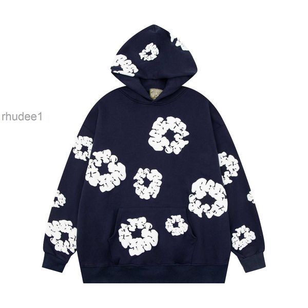 Tear Hoodie Denim 24ss The Designer Cotton Wreath Sweatshirt Street Casual Übergroße Hoodies Frühling Herbst Design Hoody Hip Hop Sweatshirts Eu S--XL 23 NXK4 VH4B