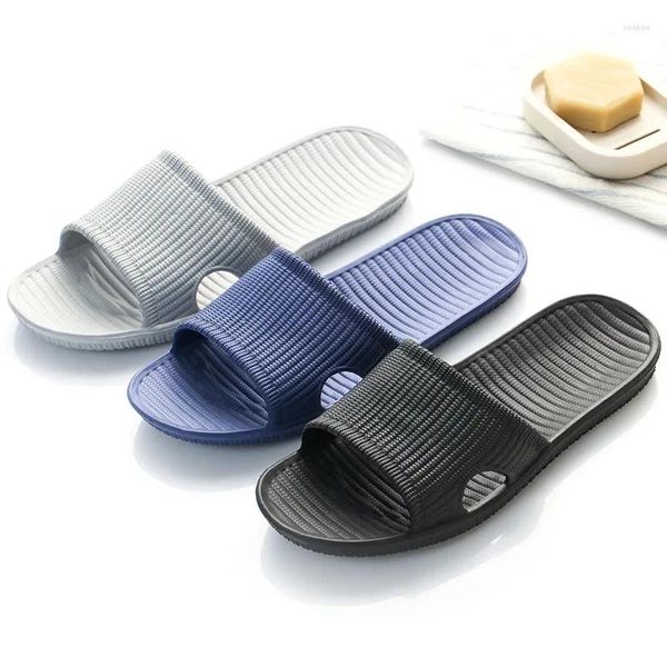 Terlik 0737 Yaz Erkekler Kapalı Zemin Düz Ayakkabı Eva Flip Flops Erkek Kadın Kaymaz Banyo Ev Zapatillas De H