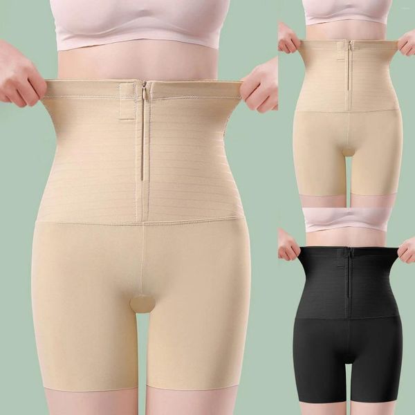 Mulheres shapers corpete calças de cintura alta sem costura forte moldar controle abdominal roupa interior hip shapewear babados calcinha feminino pacote