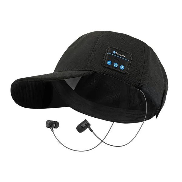 Cuffie per cuffie/cuffie sportive bluetooth, cappello da baseball unisex con faro, auricolare auricolare altoparlante wireless con microfono