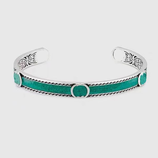 Damen-Designer-Luxus-Emaille-Armband, französische Marke, klassischer Edelstein, grünes Messingmaterial, galvanisiert, dickes Gold, Charm-Schmuck, Mädchen, süßes, exquisites Mode-Geschenk