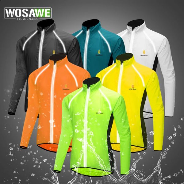 Wolfbike jaqueta de ciclismo inverno masculina, corta-vento repelente de água reflexivo, manga longa, casaco para-brisa, roupas de bicicleta 240112