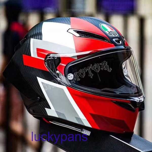 Casco moto DDTAGV Pista GPRR in fibra di carbonio nero rosso Dukadi Augusta edizione commemorativa 9VHR ZJRX