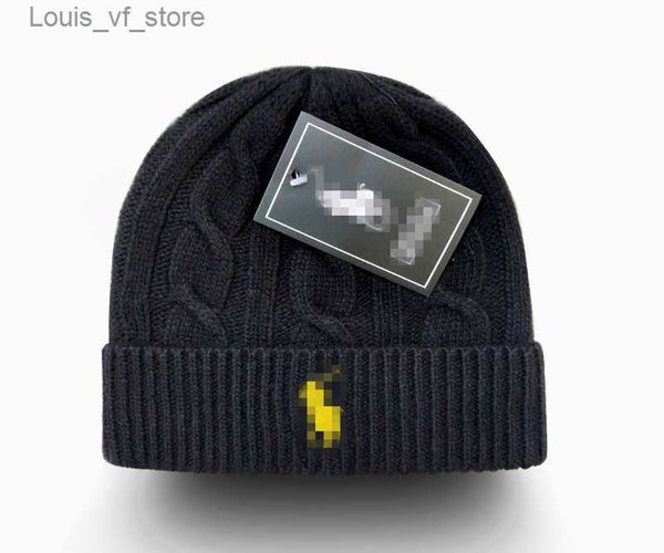 Beanie / Skull Caps 2023 Novo Designer Polo Beanie Unisex Outono Inverno Beanies Chapéu De Malha Homens Mulheres Chapéus Clássicos Esportes Crânio Caps Kaleen-6 CXG10112 T240112