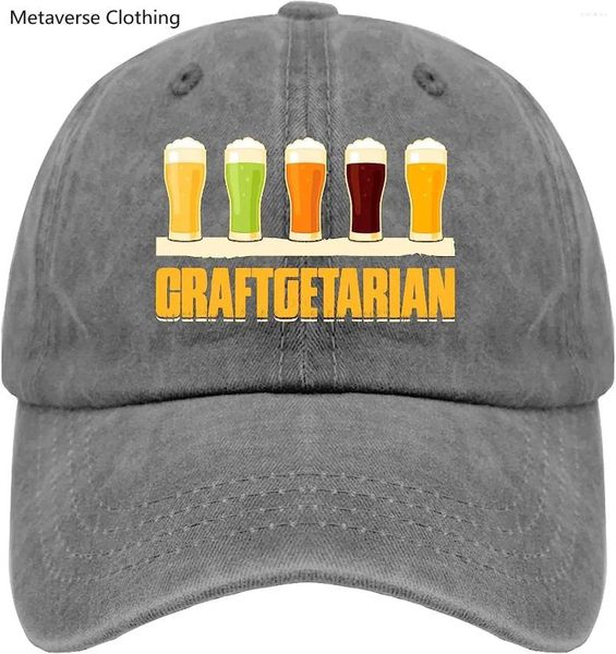 Бейсбольные кепки Craftgetarian Craft Beer Trucker Hat для подростков Винтажная стираная хлопковая регулируемая кепка