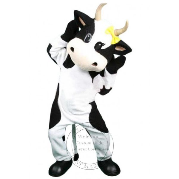 Super süßes Kuh-Maskottchen-Kostüm für Halloween, für Partys, Cartoon-Charakter-Maskottchen, kostenloser Versand, Unterstützung bei der Anpassung