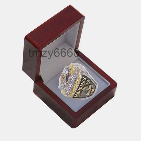 Stones Fashion Sports Bijoux Chief S American 2022 2023 Championnat de bague de football Superbowl avec boîte d'affichage en bois Souvenir Hommes f I85N