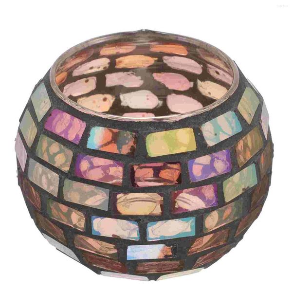 Mum tutucular mozaik tutucu ev masası merkezinde cam için dekorasyon
