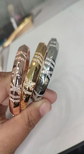 bracciale rigido Starry Rome diamanti designer gioielli bracciali firmati anello Donna Uomo coppia moda orologio Wedding Party argento3498104