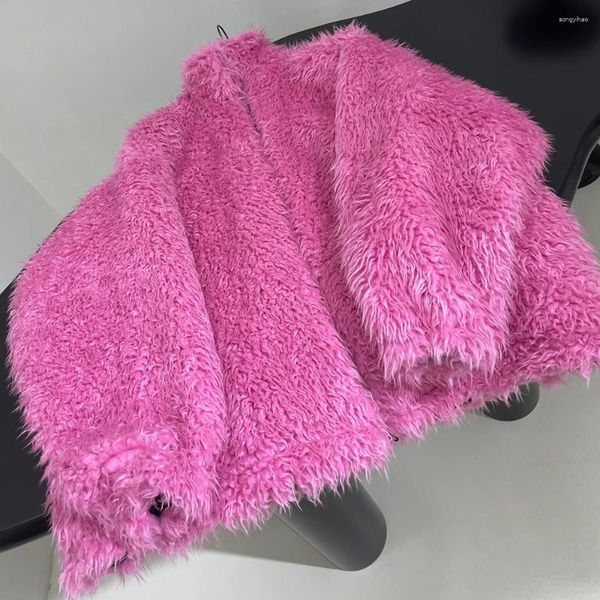 Trench da donna Giacca in peluche di lusso di fascia alta con colletto in piedi Moda da uomo Design originale Cotone di alta qualità