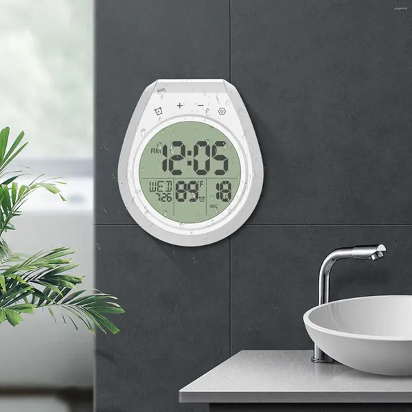 Relojes de pared Reloj de ducha Pantalla LCD grande Pantalla táctil Temporizador Impermeable Baño Cuenta regresiva para adultos