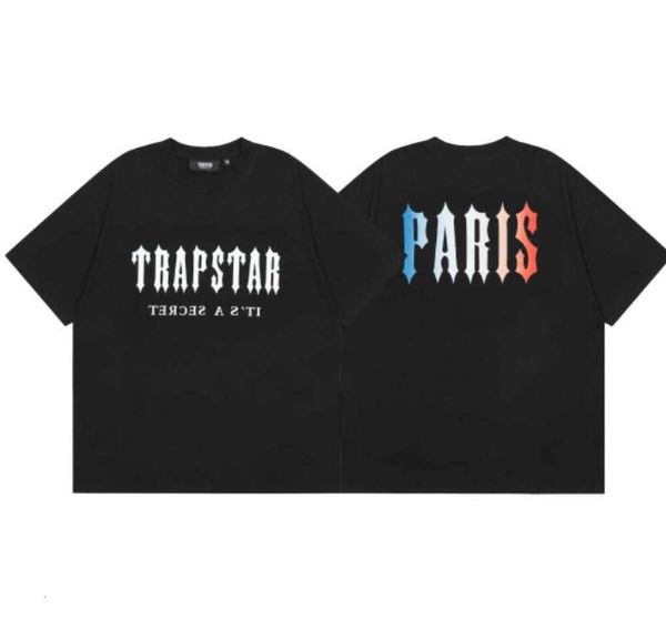 Tasarımcı Moda Giyim Tees tsihrts gömlekler travstar paris baskılı kısa kollu yaz erkek gevşek yuvarlak boyun tshirt yüksek sokak mektup gündelik kaya hip hop4636