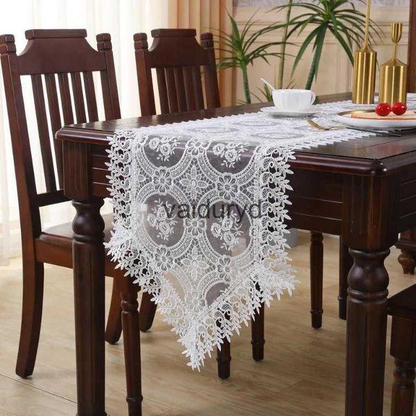 Corredor de mesa Corredor de mesa de casamento branco corredores de mesa de jantar 40 * 200cm bordado penteadeira bandeira pano de mesa armário decoraçãovaiduryd