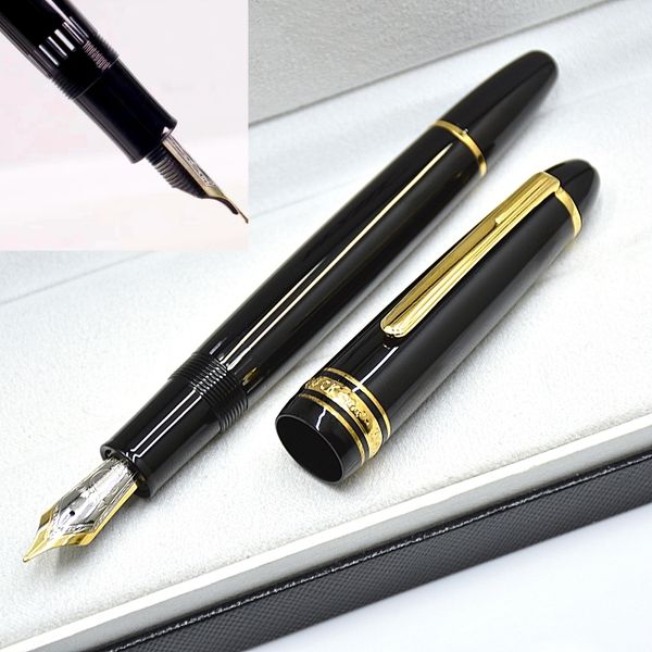 New Luxury Msk-149 Penna stilografica classica con riempimento a pistone 4810 Pennino Nero Blu Resina Business Office Penne a inchiostro per scrittura con numero di serie