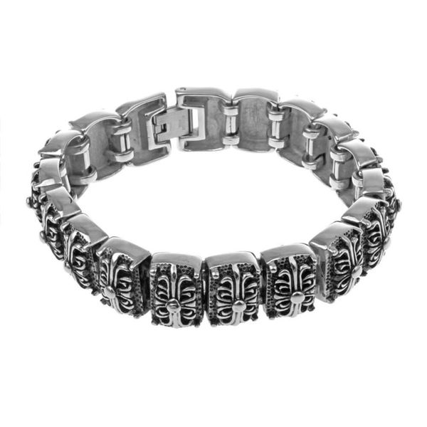 Designer CH Bracciale per uomo Cromato Personalizzato Semplice Tendenza Buon umore Totem Acciaio al titanio Cuore Croce Bracciali con catena di gioielli Bracciale classico Z0R8