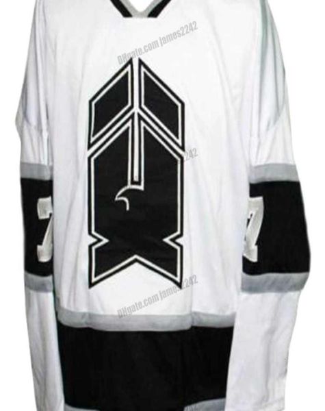 Nikivip Personalizado Retro Newson 7 New Haven Nighthawks Hockey Jersey Costurado Branco Tamanho S4XL Qualquer nome e número Top Quality Jersey3066342