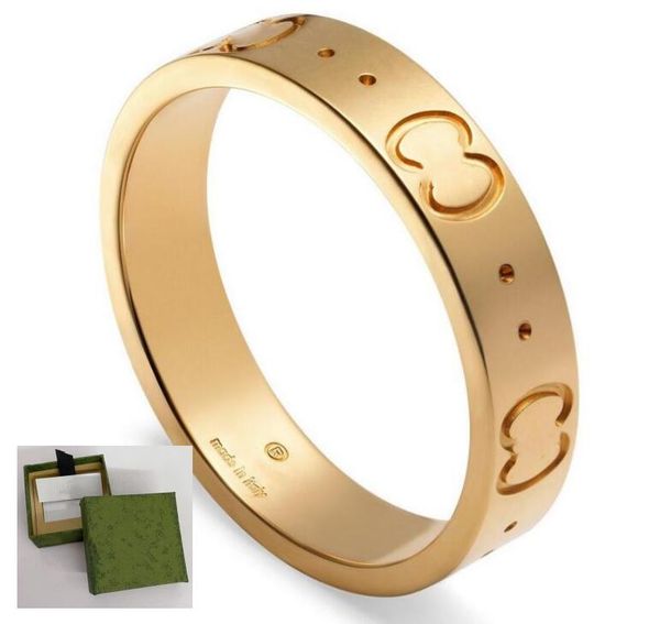 2024 Herrenring, Goldringe für Damen, Liebesring, Stahlband, Gold, Silber, Roségold, Liebesring, modische Unisex-Paarringe, Designer-Schmuck für Damen, Luxus-Ringbox