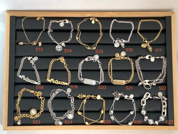 Hiphop-Schädelkopf mit Diamant-Doppelschicht-Messingkette, Gold-Armband, Perlen-Edelstein-Kupfer-Pin-Schädel-Armreif, Rock-Punk-Männer-Frau-Schmuck