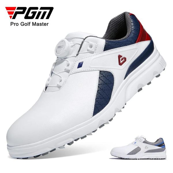 Schuh PGM Golf Herrenschuhe Knopf Schnürsenkel Sommer Atmungsaktive Sportschuhe Golfschuhe Wasserdicht Rutschfeste Nägel