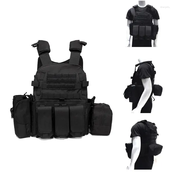 Jagdjacken Militär 6094 Taktische Weste Paintball Körperrüstung Outdoor CS Molle mit Zubehör Taschen Kampf