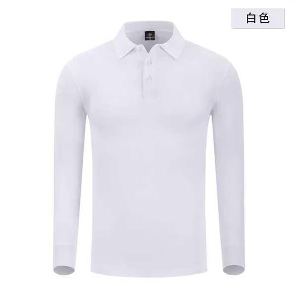 Polos masculinos camisa polo personalizada com logotipo para outono e inverno roupas de trabalho bordado cultural uniformes de jardim de infância