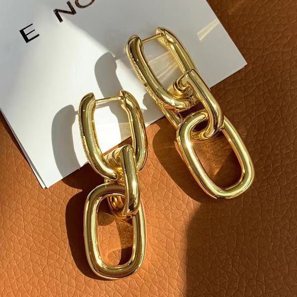 Ohrringe Designer für Frauen Goldkette Ohrringe Buchstabe B Metallbolzen mit Box für Party Schmuck Geschenk