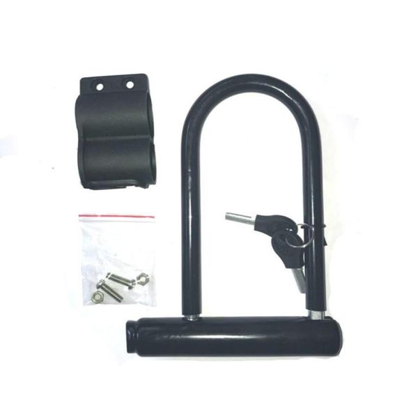 Anti roubo de bicicleta bloqueio mountain bike estrada ciclismo segurança preto criativo u em forma fechaduras com chaves suporte 7 5kq jj3818667