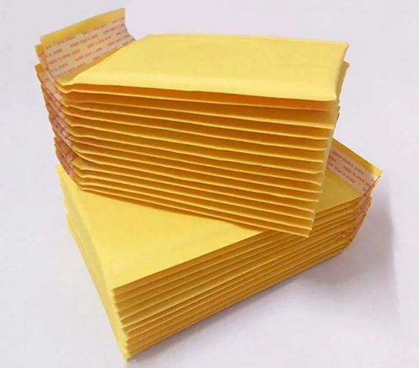 Atacado 110/130mm bolha mailers envelopes acolchoados embalagem sacos de envio kraft bolha mailing envelope sacos g1168