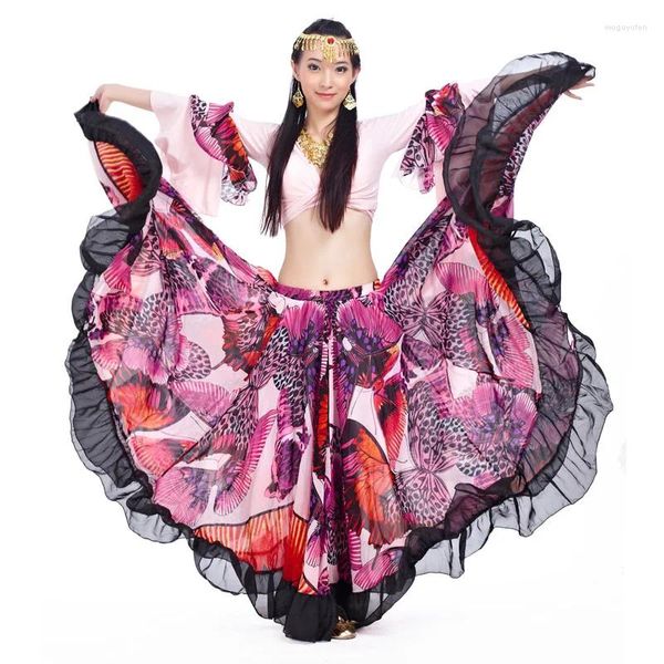 Sahne Giyim Göbek Dans Üst etek Seti Büyük Salıncak Takım Performans Giysileri Karnaval Kostümleri Seksi Kadın Indio Fantasia Vestidos de Baile