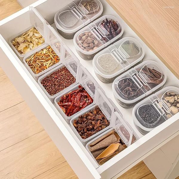 Lagerung Flaschen Gewürze Box Küche Desktop Gewürz Glas Schrank Schubladen Organizer Feuchtigkeit-Beweis Abdichtung Für Tee Container