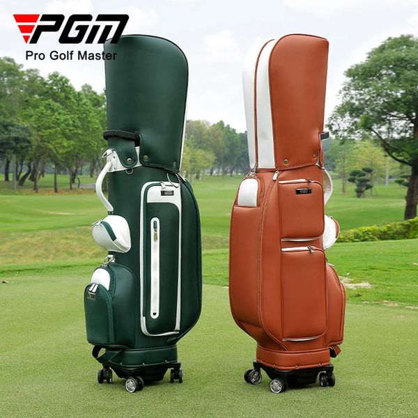 PGM Damen-Golftasche, versteckter Hebel, Ball, wasserdichte Mikrofaser, 4 Räder können horizontal geschoben und abgeschleppt werden, 240126